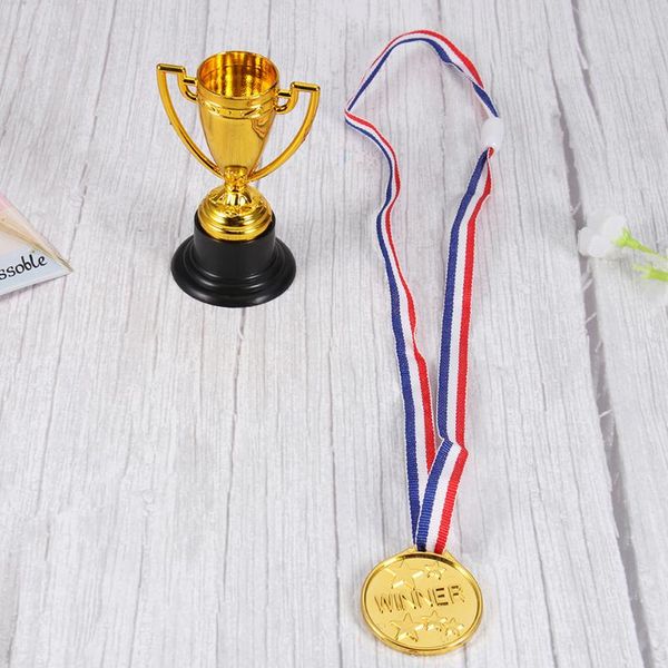 party favor 36pcs children's toys mini plastic gold cups medals for children early learning prizes (18pcs trophies, 18pcs medals)
party favor 36pcs children's toys mini plastic gold cups medals for children early learning prizes (18pcs trophies, 18pcs medals)