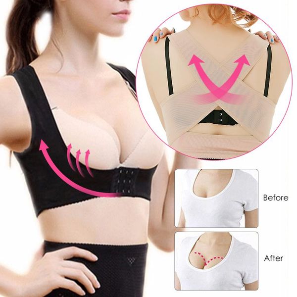 women adjustable elastic back support belt chest posture corrector shoulder brace body shaper corset s/m/l/xl/xxl drop, Black;blue
women adjustable elastic back support belt chest posture corrector shoulder brace body shaper corset s/m/l/xl/xxl drop, Black;blue