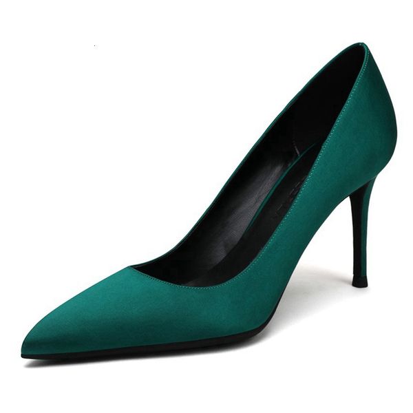 sandals elegant lady pumps silk pointed toe 6cm/8cm/10cm thin heels classic party office dress women shoes green e004, Black
sandals elegant lady pumps silk pointed toe 6cm/8cm/10cm thin heels classic party office dress women shoes green e004, Black
