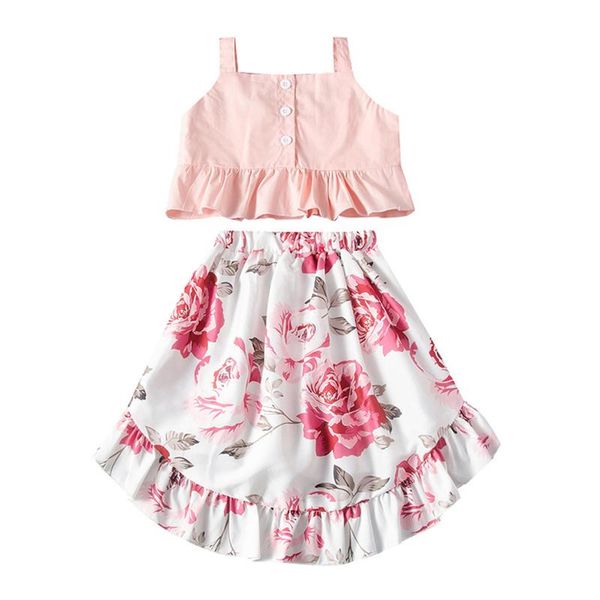 kids baby girls 1t-7t 2-piece outfit set sleeveless +floral skirt for children clothing sets, White
kids baby girls 1t-7t 2-piece outfit set sleeveless +floral skirt for children clothing sets, White