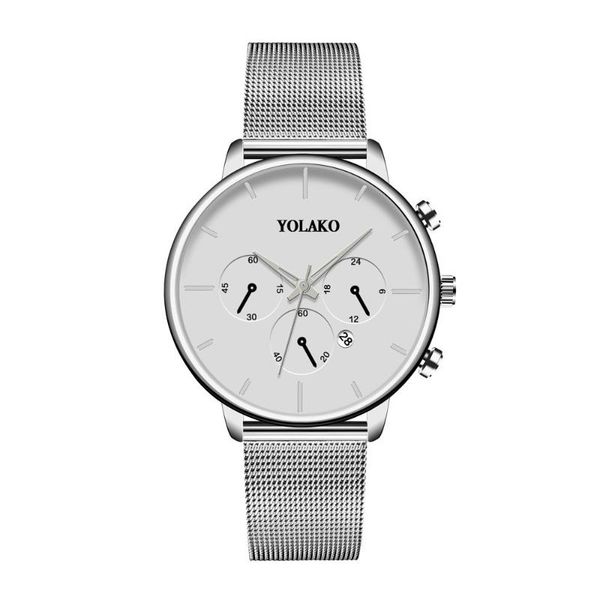 wristwatches brand men's wristwatch alloy mesh strap quartz watches men gift classic 3 eyes fashion date display clock montre homme, Slivery;brown
wristwatches brand men's wristwatch alloy mesh strap quartz watches men gift classic 3 eyes fashion date display clock montre homme, Slivery;brown