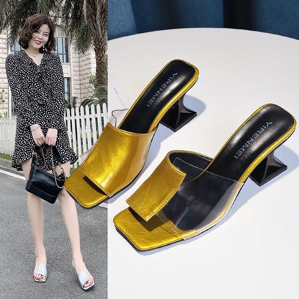 slippers women's shoes 2021 sandals pvc jelly crystal heel transparent women fashion clear high heels summer pumps, Black
slippers women's shoes 2021 sandals pvc jelly crystal heel transparent women fashion clear high heels summer pumps, Black