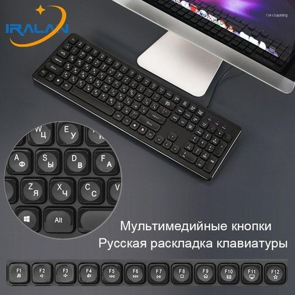 russian keyboard wired mute 108 keys keyboards multimedia button usb computer ru+en for pc lap1
russian keyboard wired mute 108 keys keyboards multimedia button usb computer ru+en for pc lap1