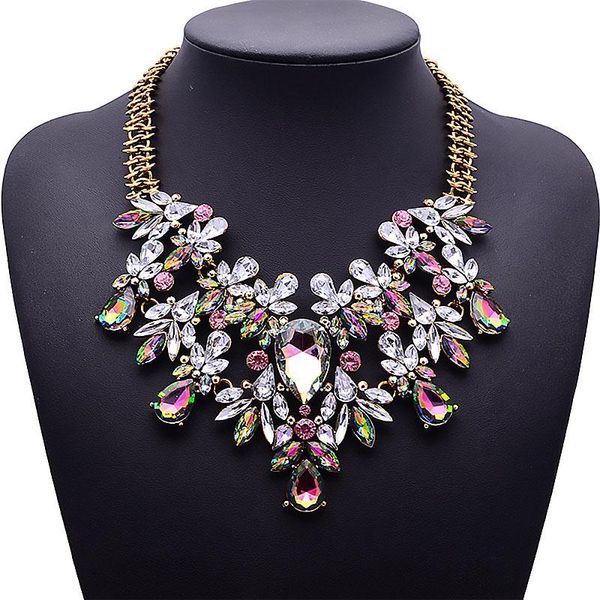 chains europe the big color crystal pendant jewel studded short necklace exaggerated retro korean female jewelry clavicle chain lxh, Silver
chains europe the big color crystal pendant jewel studded short necklace exaggerated retro korean female jewelry clavicle chain lxh, Silver
