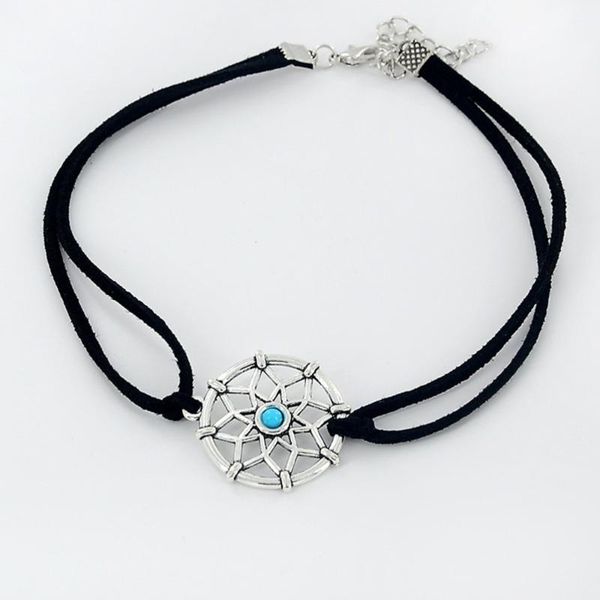 pendant necklaces fashion suede double layer chakra choker necklace for girls, Silver
pendant necklaces fashion suede double layer chakra choker necklace for girls, Silver