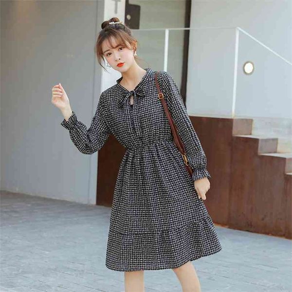 spring and autumn women's dresses korean plaid chiffon loose maternity long sleeve pl289 210506, Black;gray
spring and autumn women's dresses korean plaid chiffon loose maternity long sleeve pl289 210506, Black;gray