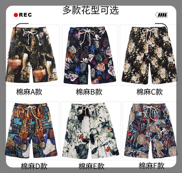 2021 soccer shorts summer style cotton and linen printed big pants beach men's loose hamsik fff444, Black;red
2021 soccer shorts summer style cotton and linen printed big pants beach men's loose hamsik fff444, Black;red
