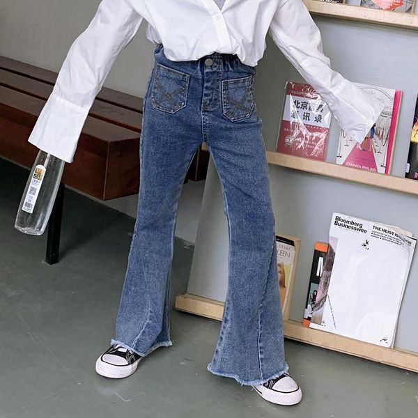 spring autumn girls jeans baby denim pants kids flare trousers children bottoms high waist pockets 4-14 teenagers clothes, Blue
spring autumn girls jeans baby denim pants kids flare trousers children bottoms high waist pockets 4-14 teenagers clothes, Blue