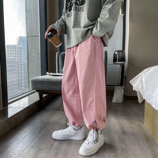 spring and summer casual men's fashion brand handsome loose straight pants joggers xl xxxl pink full length on sale, Black
spring and summer casual men's fashion brand handsome loose straight pants joggers xl xxxl pink full length on sale, Black