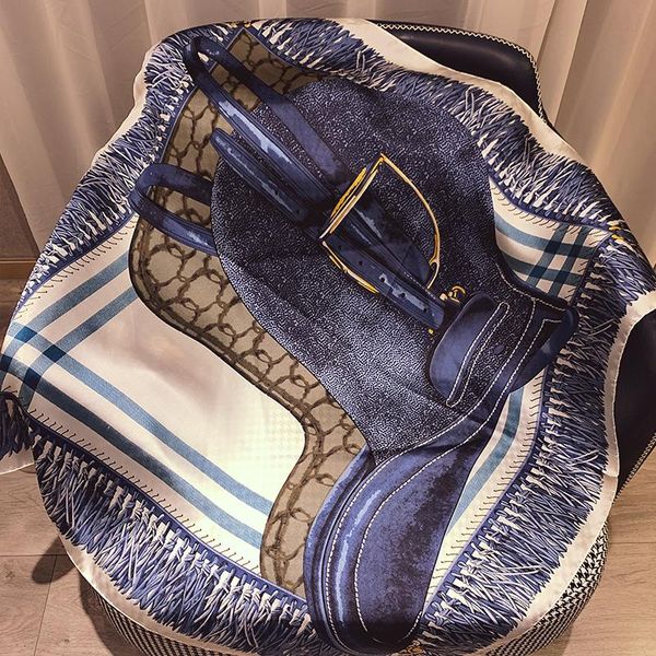 scarves silk scarf women large shawls floral print stoles square bandana kerchief female foulard 90*90cm, Blue;gray
scarves silk scarf women large shawls floral print stoles square bandana kerchief female foulard 90*90cm, Blue;gray