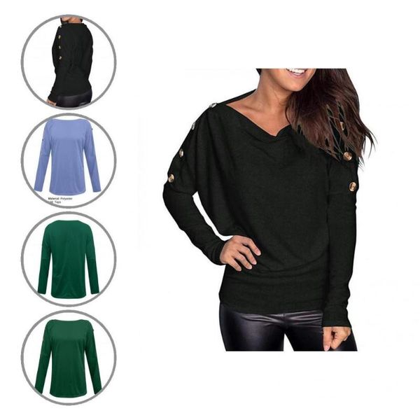 women's blouses & shirts classic slash collar buttons decor pullover basic blouse shrink resistant sexy, White
women's blouses & shirts classic slash collar buttons decor pullover basic blouse shrink resistant sexy, White