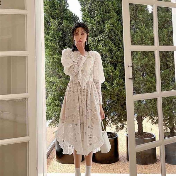 casual dresses white hollow out ruffle embroidered long sleeve lantern midi ladies spring 2021 korean fashion 1sr4, Black;gray
casual dresses white hollow out ruffle embroidered long sleeve lantern midi ladies spring 2021 korean fashion 1sr4, Black;gray