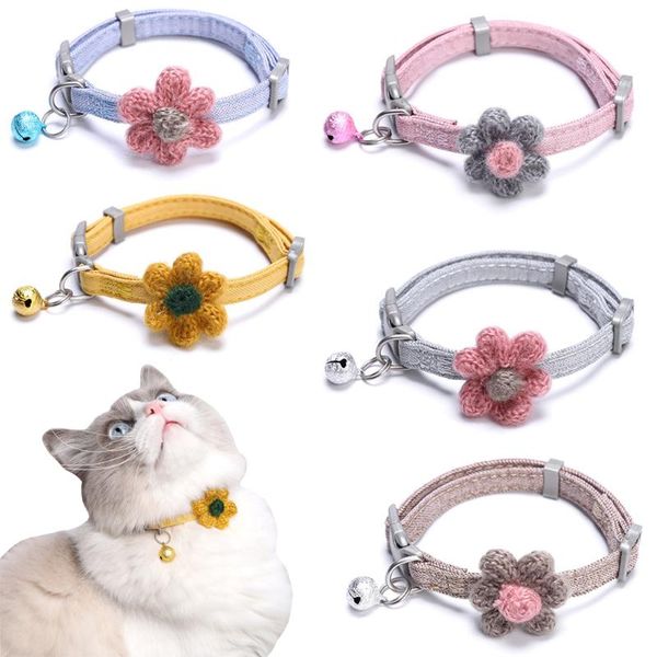 breakaway cat collar with bell and flower plain color adjustable safety kitten collars for pet puppies in 5 colors & leads 
breakaway cat collar with bell and flower plain color adjustable safety kitten collars for pet puppies in 5 colors & leads