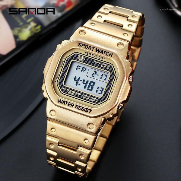 busines men's watch waterproof digital led electronic clocks wrist sports watches military army gentleman wristwatches, Slivery;brown
busines men's watch waterproof digital led electronic clocks wrist sports watches military army gentleman wristwatches, Slivery;brown