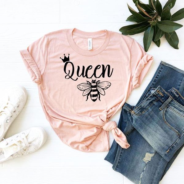 women's t-shirt queen bee shirt gift for friend funny letter cotton women tshirt harajuku short sleeve tees plus size o neck lady cloth, White
women's t-shirt queen bee shirt gift for friend funny letter cotton women tshirt harajuku short sleeve tees plus size o neck lady cloth, White