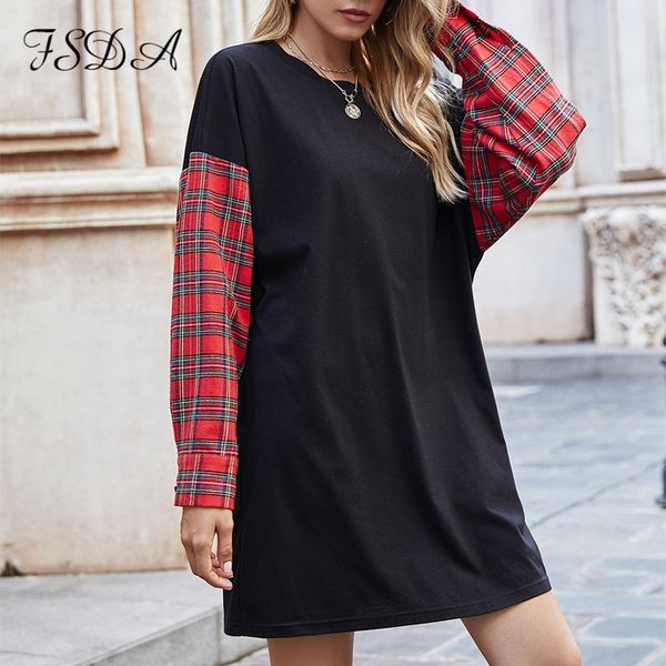 20212021 patchwork long sleeve casual dress mini loose o neck autumn winter women a line oversized dresses plaid party, Black;gray
20212021 patchwork long sleeve casual dress mini loose o neck autumn winter women a line oversized dresses plaid party, Black;gray