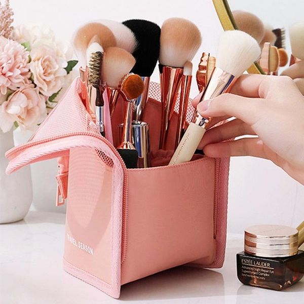 cosmetic bags & cases 1 pc stand bag for women clear zipper makeup travel female brush holder organizer toiletry
cosmetic bags & cases 1 pc stand bag for women clear zipper makeup travel female brush holder organizer toiletry