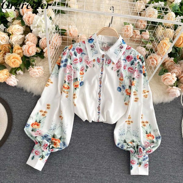 spring fall women's blouse&shirt chic style floral printting lantern sleeve lapel casual femme shirt all-macth 210525, White
spring fall women's blouse&shirt chic style floral printting lantern sleeve lapel casual femme shirt all-macth 210525, White