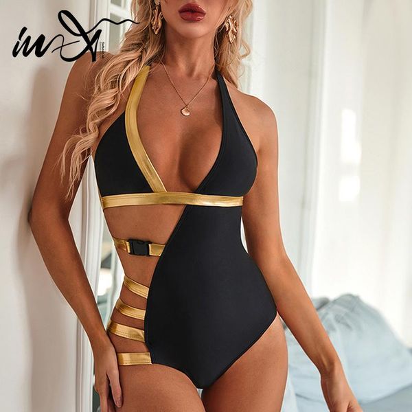 women's swimwear in-x gold one piece swimsuit female bandage women buckles bikini 2021 backless vintage bathing suit two, White;black
women's swimwear in-x gold one piece swimsuit female bandage women buckles bikini 2021 backless vintage bathing suit two, White;black