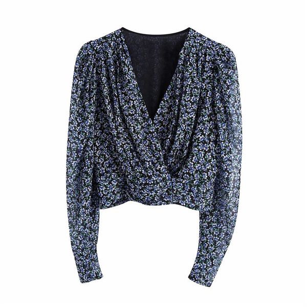 women's blouses & shirts women fashion v-neck flloral print za blue short blouse female casual long sleeve elastic waist shirt top, White
women's blouses & shirts women fashion v-neck flloral print za blue short blouse female casual long sleeve elastic waist shirt top, White