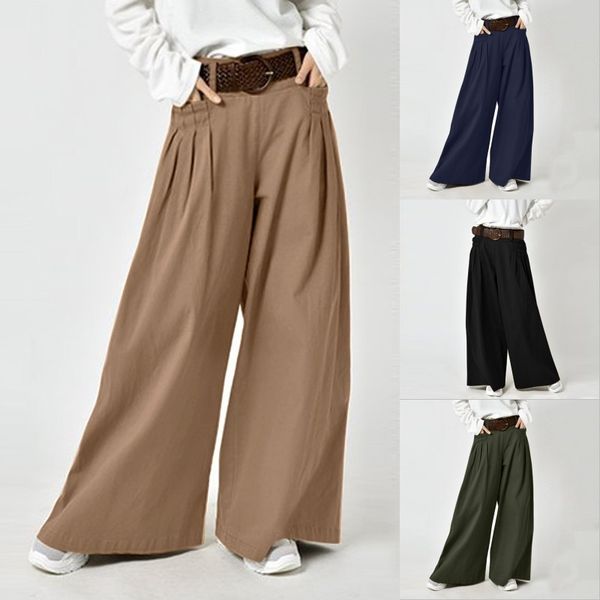 capris 2021 pleated wide leg pants elegant women trousers casual elastic high waist long pantalon palazzo solid turnip plus size, Black;white
capris 2021 pleated wide leg pants elegant women trousers casual elastic high waist long pantalon palazzo solid turnip plus size, Black;white