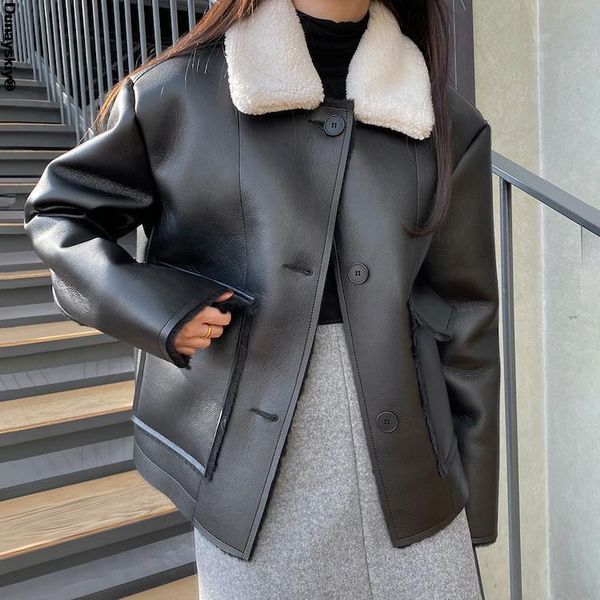 women's leather & faux autumn oversized black long sleeves jacket coat women single breasted casual fashion
women's leather & faux autumn oversized black long sleeves jacket coat women single breasted casual fashion