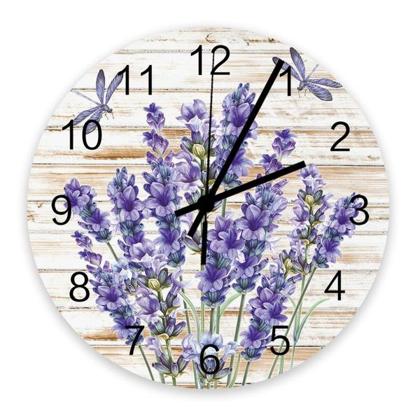 wall clocks 30cm clock purple flower lavender dragonfly wood home quiet silent simple mute decorative living room watch
wall clocks 30cm clock purple flower lavender dragonfly wood home quiet silent simple mute decorative living room watch