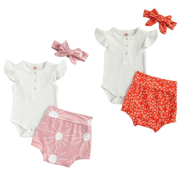 0-18m cute infant baby girl clothes sleeve button white solid knitted romper+sun/floral print high waist shorts 3pcs clothing sets
0-18m cute infant baby girl clothes sleeve button white solid knitted romper+sun/floral print high waist shorts 3pcs clothing sets