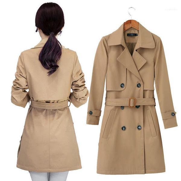 women's trench coats coat female in 2021 han edition of the age season england long show thin ms double-breasted big yards1, Tan;black
women's trench coats coat female in 2021 han edition of the age season england long show thin ms double-breasted big yards1, Tan;black