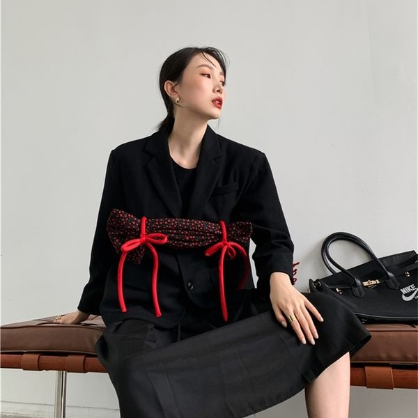 women's jackets designer bow tweed blazer coat black tie kawaii winter wool coats and women korean fashion clothing yobd, Black;brown
women's jackets designer bow tweed blazer coat black tie kawaii winter wool coats and women korean fashion clothing yobd, Black;brown
