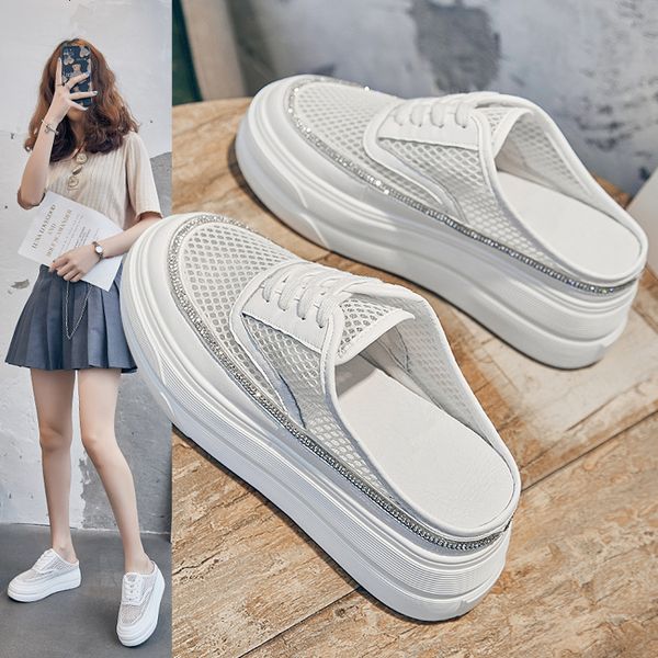 luxury slippers hollow out breathable thick bottom baotou half slippers female xia liang diamond muffin light mh surface lazy people wear ou, Black
luxury slippers hollow out breathable thick bottom baotou half slippers female xia liang diamond muffin light mh surface lazy people wear ou, Black
