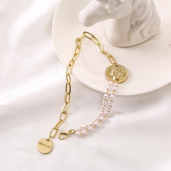 simple niche design ins wind bracelet female creative asymmetric personality human head bracelet pearl jewelry, Black
simple niche design ins wind bracelet female creative asymmetric personality human head bracelet pearl jewelry, Black