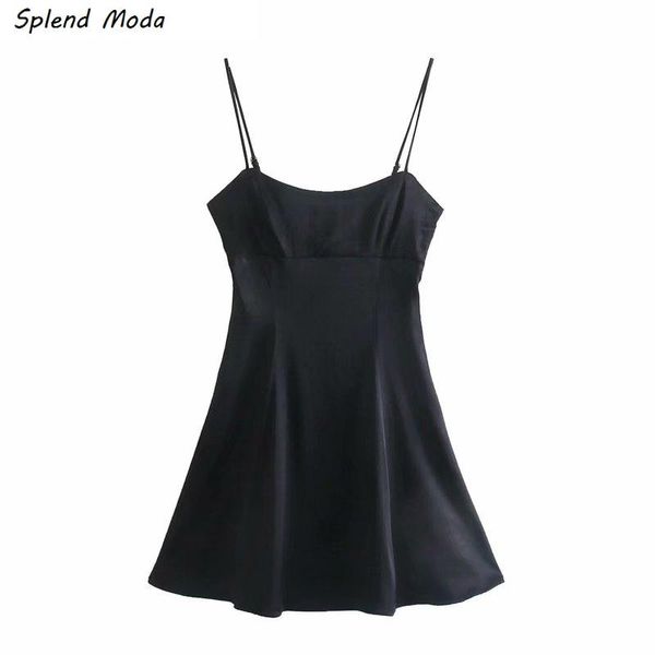 casual dresses splend moda 2021 summer silk spaghetti strap dress solid color slim a-line black for women zipper vestido fashion, Black;gray
casual dresses splend moda 2021 summer silk spaghetti strap dress solid color slim a-line black for women zipper vestido fashion, Black;gray