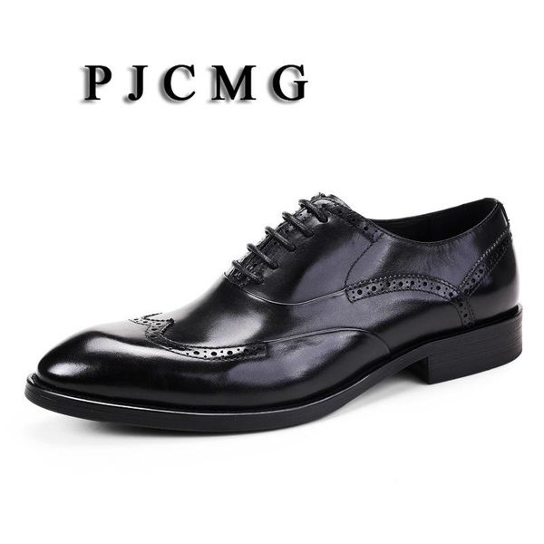 dress shoes pjcmg fashion spring/autumn lace-up pointed toe genuine leather business flat wedding man, Black
dress shoes pjcmg fashion spring/autumn lace-up pointed toe genuine leather business flat wedding man, Black