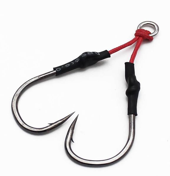 1pcs assist double fishing hook to nylon line with pe tube 1/0-10/0# high carbon steel string fishhook all position hooks
1pcs assist double fishing hook to nylon line with pe tube 1/0-10/0# high carbon steel string fishhook all position hooks