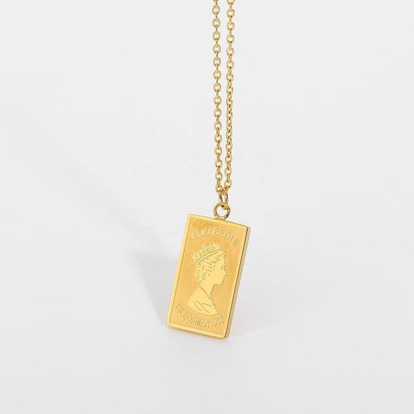 pendant necklaces 18k gold ip plating stainless steel choker neckalces for women retro queen elizabeth rectangle stackable jewelry, Silver
pendant necklaces 18k gold ip plating stainless steel choker neckalces for women retro queen elizabeth rectangle stackable jewelry, Silver