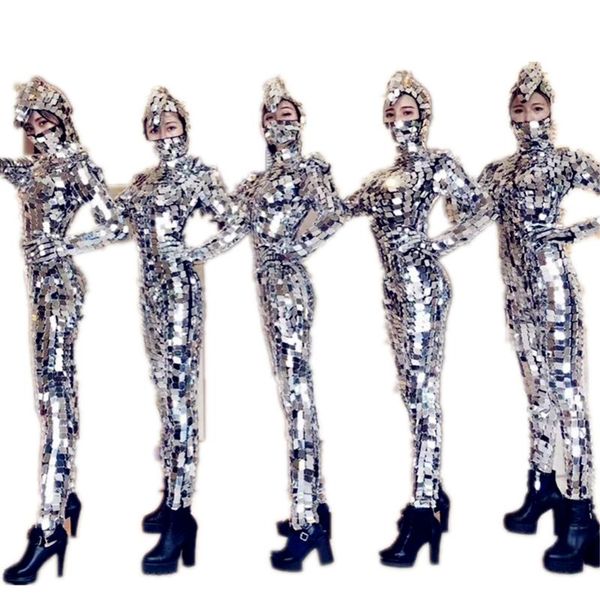 party decoration sparkly silver sequins women jumpsuit gloves nightclub dance wear full mirror leggings prom celebrate outfit performance cl
party decoration sparkly silver sequins women jumpsuit gloves nightclub dance wear full mirror leggings prom celebrate outfit performance cl