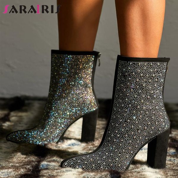 boots sarairis ins fashion street party rhinestone high heels shining ankle women unique dress crystal shoes woman, Black
boots sarairis ins fashion street party rhinestone high heels shining ankle women unique dress crystal shoes woman, Black