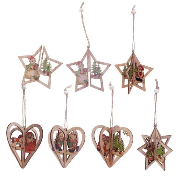 christmas decorations 6pcs 3d wood pendants hand-painted diy pendant satr and heart design hanging decors adornments for ceilings window (si
christmas decorations 6pcs 3d wood pendants hand-painted diy pendant satr and heart design hanging decors adornments for ceilings window (si