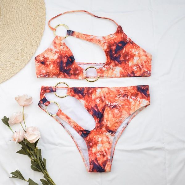 one-piece suits women two-piece swimming clothes set, orange tie-dyed printed pattern bikini and shorts
one-piece suits women two-piece swimming clothes set, orange tie-dyed printed pattern bikini and shorts