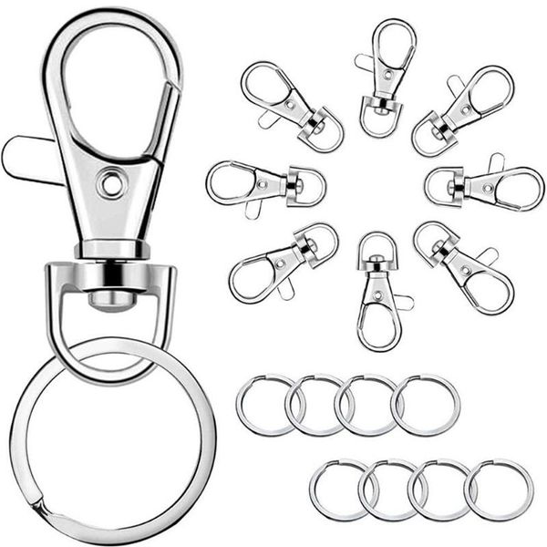 keychains 100pcs alloy lobster clasps hooks with jump rings keychain for diy jewelry making, Silver
keychains 100pcs alloy lobster clasps hooks with jump rings keychain for diy jewelry making, Silver