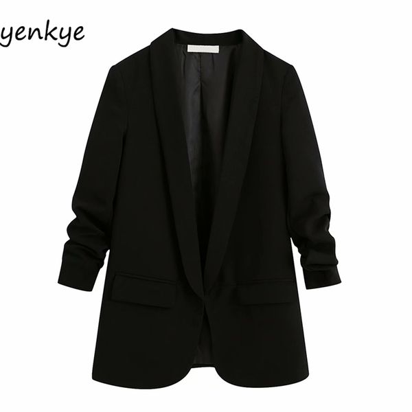 vintage roll-up sleeve casual blazer women solid color notched collar work wear office blazers elegant suits female autumn 210514, White;black
vintage roll-up sleeve casual blazer women solid color notched collar work wear office blazers elegant suits female autumn 210514, White;black