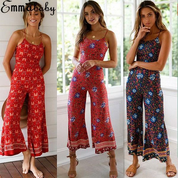 women's jumpsuits & rompers womens floral holiday long playsuit beach jumpsuit strappy wide leg romper pants summer boho backless, Black;white
women's jumpsuits & rompers womens floral holiday long playsuit beach jumpsuit strappy wide leg romper pants summer boho backless, Black;white