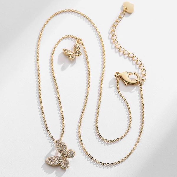 pendant necklaces fashion classic design insect jewelry gold plated micro-inlaid zirconia double butterfly for women 2021, Silver
pendant necklaces fashion classic design insect jewelry gold plated micro-inlaid zirconia double butterfly for women 2021, Silver