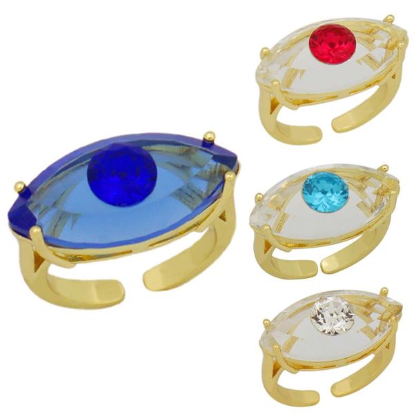 cluster rings transparent crystal stone evil eye ring with zirconia for woman turkish jewelry rainbow eyeball adjustable monaco bague, Golden;silver
cluster rings transparent crystal stone evil eye ring with zirconia for woman turkish jewelry rainbow eyeball adjustable monaco bague, Golden;silver