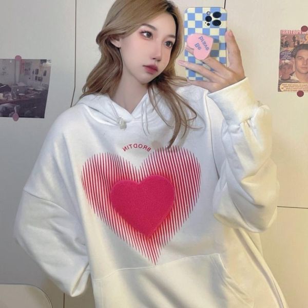 women's hoodies & sweatshirts woman hoodie autumn 2021 korean fashion print design loose casual jacket long-sleeved sweatshirt women, Black
women's hoodies & sweatshirts woman hoodie autumn 2021 korean fashion print design loose casual jacket long-sleeved sweatshirt women, Black