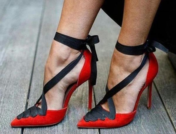 dress shoes women pumps high heels woman pointed toe satin lace up wedding red party heel 10cm 34-45, Black
dress shoes women pumps high heels woman pointed toe satin lace up wedding red party heel 10cm 34-45, Black