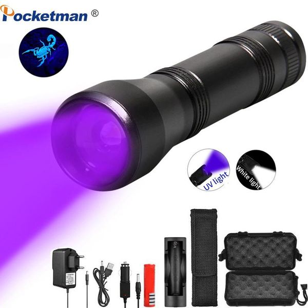 flashlights torches 8000lm uv 5 modes zoomable function torch pet urine stains detector scorpion mini light use 18650 battery lam
flashlights torches 8000lm uv 5 modes zoomable function torch pet urine stains detector scorpion mini light use 18650 battery lam