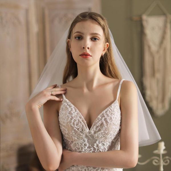 bridal veils elegant simple elbow length wedding veil 2 layer tulle headdress with comb for travel studio po prop v813, Black
bridal veils elegant simple elbow length wedding veil 2 layer tulle headdress with comb for travel studio po prop v813, Black