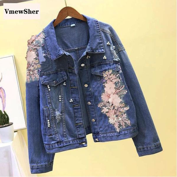 vmewsher flower denim jackets women jean coat applique beading jacket 2021 embroidery outerwear casaco feminino mujer jaqueta women's, Black;brown
vmewsher flower denim jackets women jean coat applique beading jacket 2021 embroidery outerwear casaco feminino mujer jaqueta women's, Black;brown
